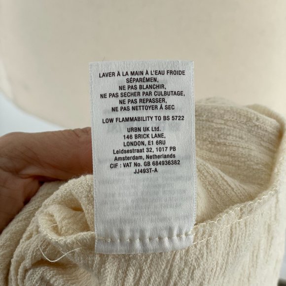 Anthropologie Maeve Cream Textured Long Sleeve Sleeve Knit Top Current Season M - Picture 9 of 10